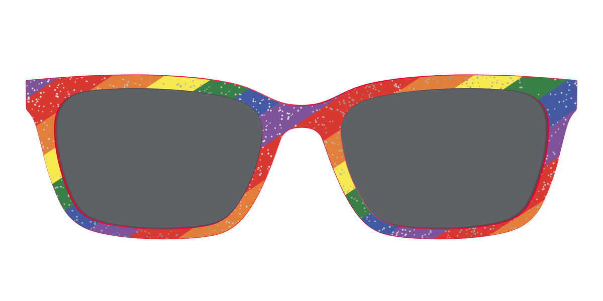 The Polarized Traditional Pride Flag Glitter Sun Top