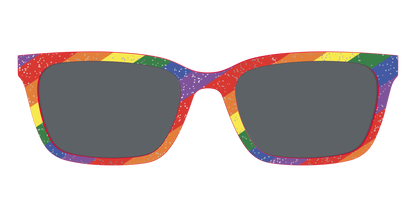 The Polarized Traditional Pride Flag Glitter Sun Top