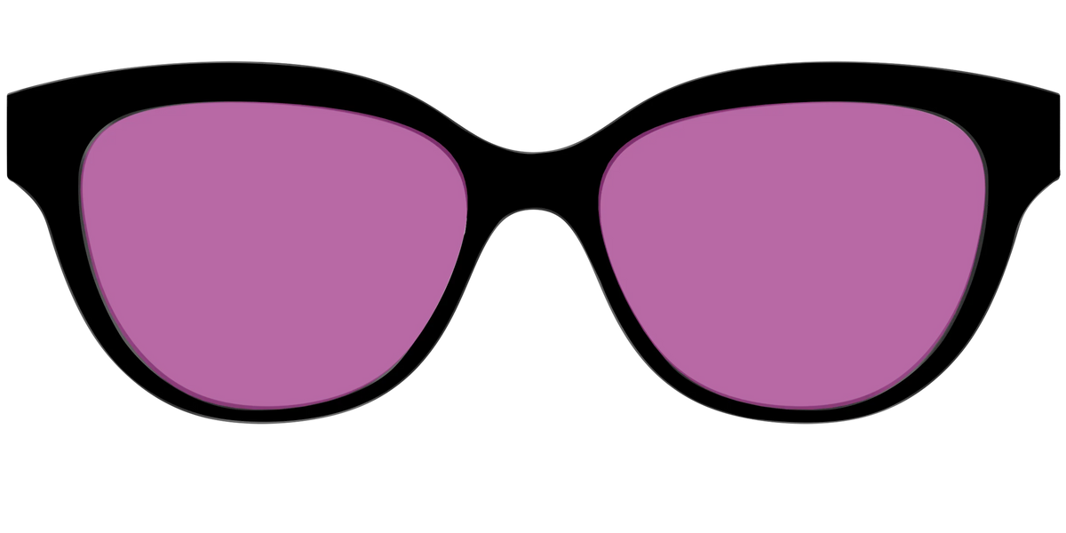 The Black with Violet Golf Lens