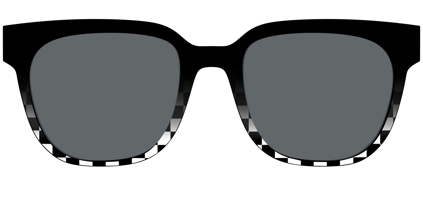 The Polarized Checkerboard Fade Sun Top