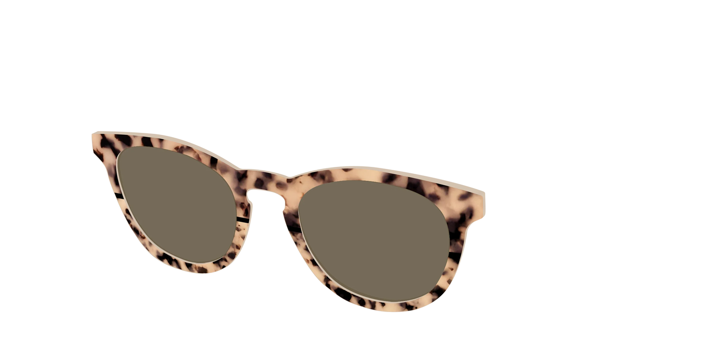 The Polarized Bisque Tortoise Split Sun Top