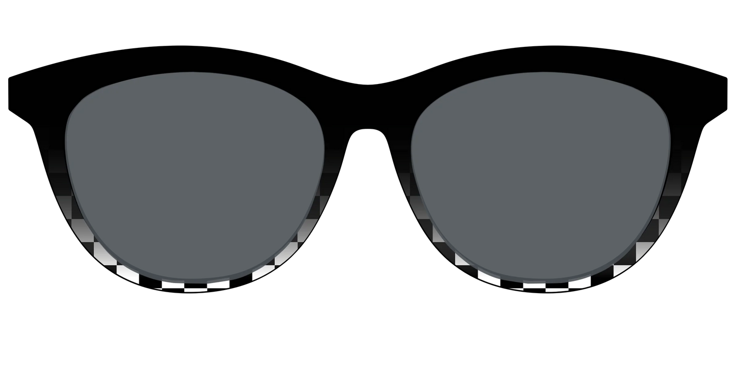 The Polarized Checkerboard Fade Sun Top