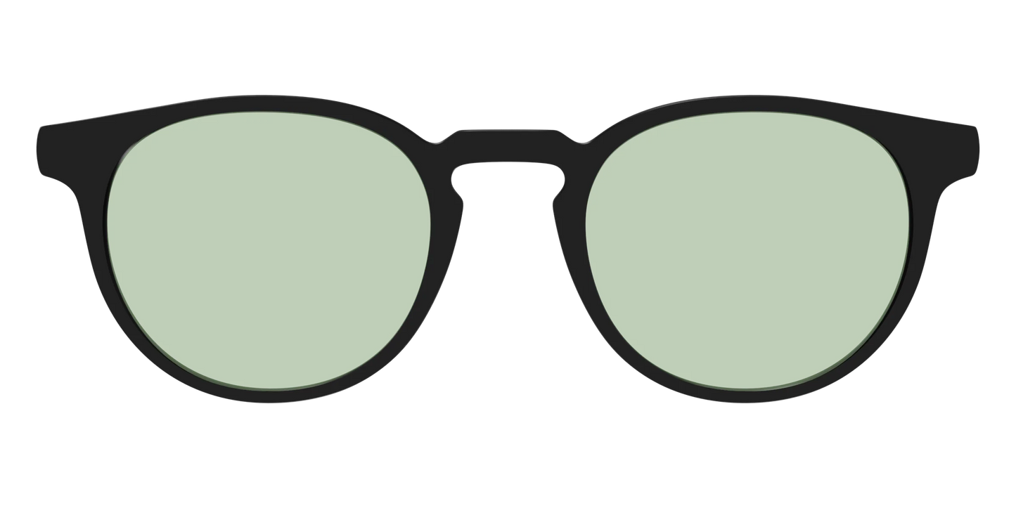 The Black With Sage Green Lens