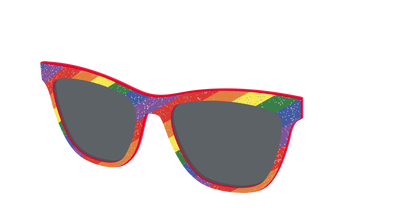 The Polarized Traditional Pride Flag Glitter Sun Top