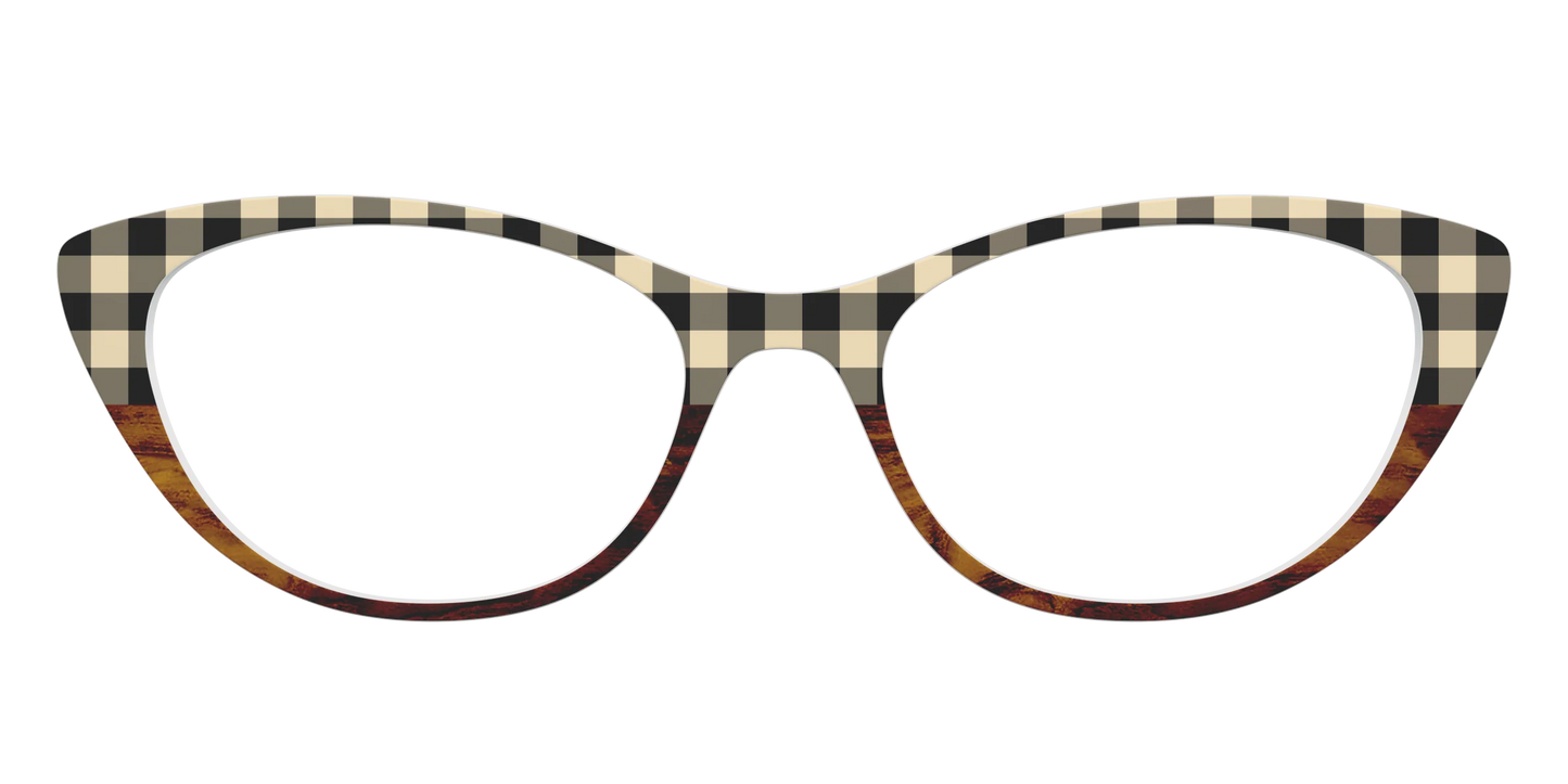 The Ivory Plaid Wood Split