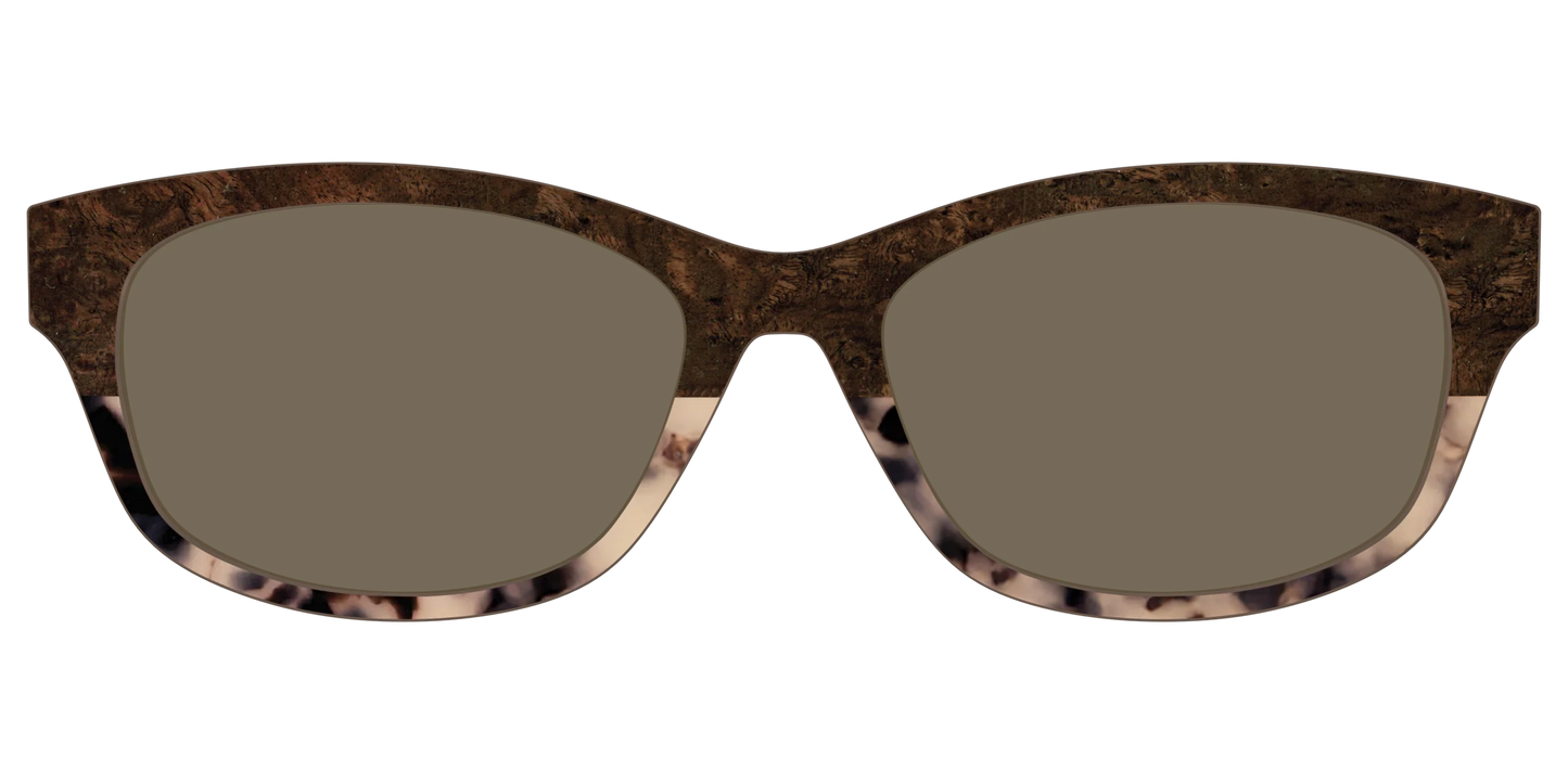 The Polarized Dark Oak Tortoise Split Sun Top