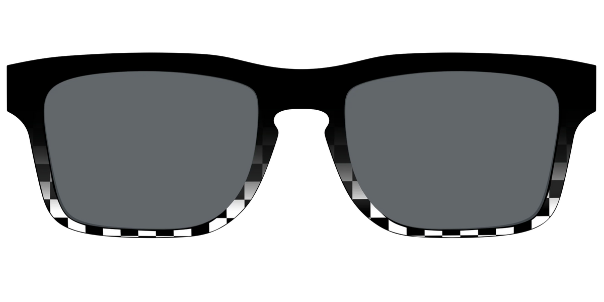 The Polarized Checkerboard Fade Sun Top