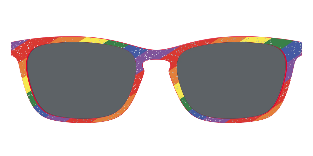 The Polarized Traditional Pride Flag Glitter Sun Top