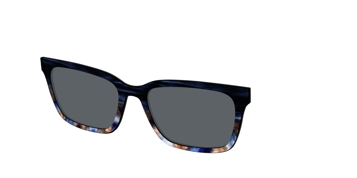 The Polarized Blue Horn Tortoise Sun Top