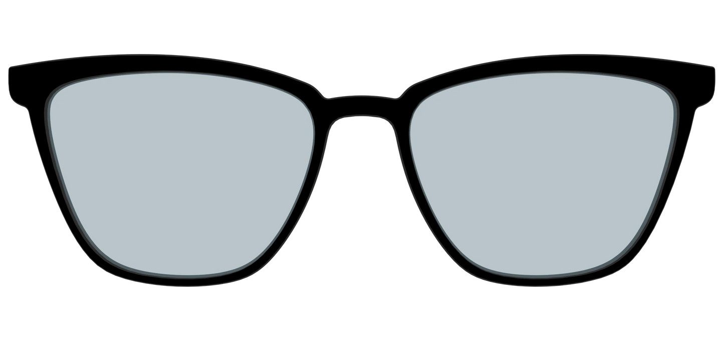 The Black With Slate Blue Lens