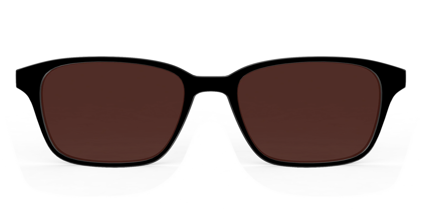 The Black with Brown Golf Lens