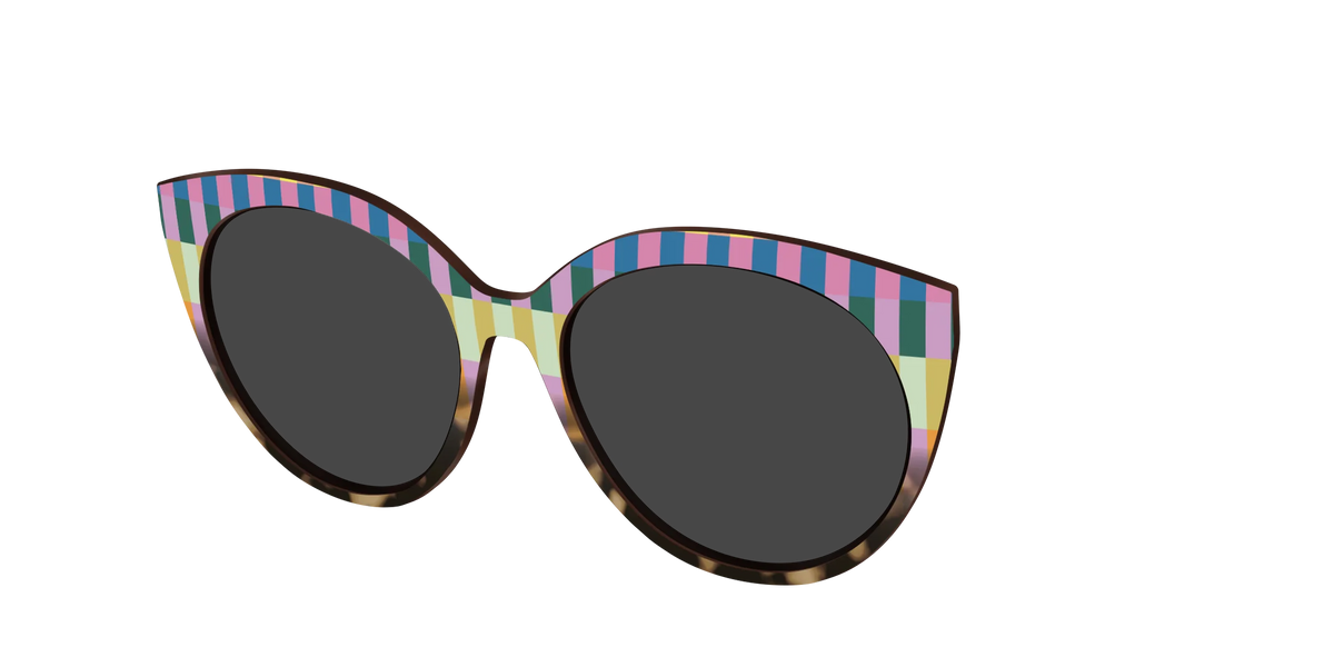 The Polarized Summer Stripes Tortoise Sun Top