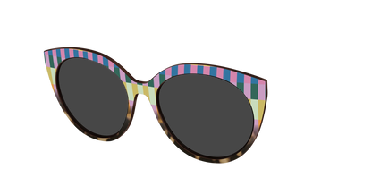 The Polarized Summer Stripes Tortoise Sun Top