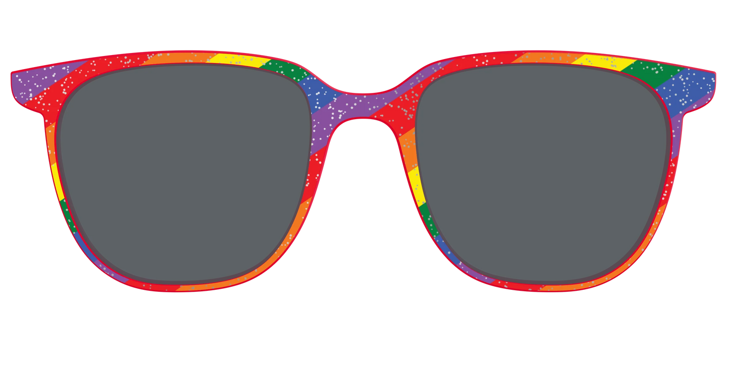 The Polarized Traditional Pride Flag Glitter Sun Top