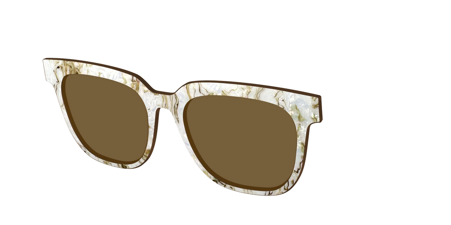 The Polarized Ivory Sand Pearl Shell Sun Top
