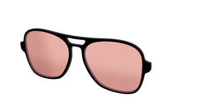 The Black With Coral Pink Lens