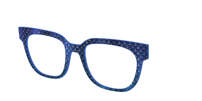 The Blue Shimmer with Silver Foil Anchors