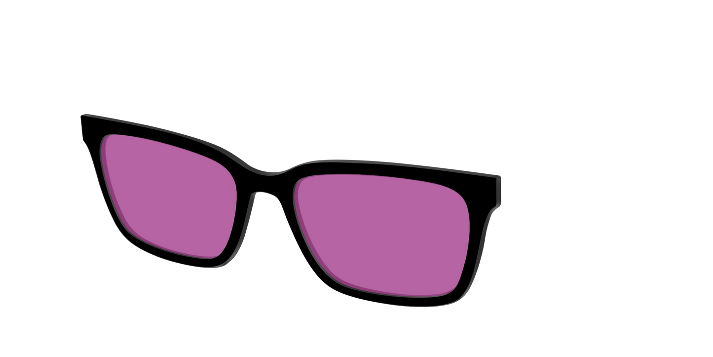 The Black with Violet Golf Lens