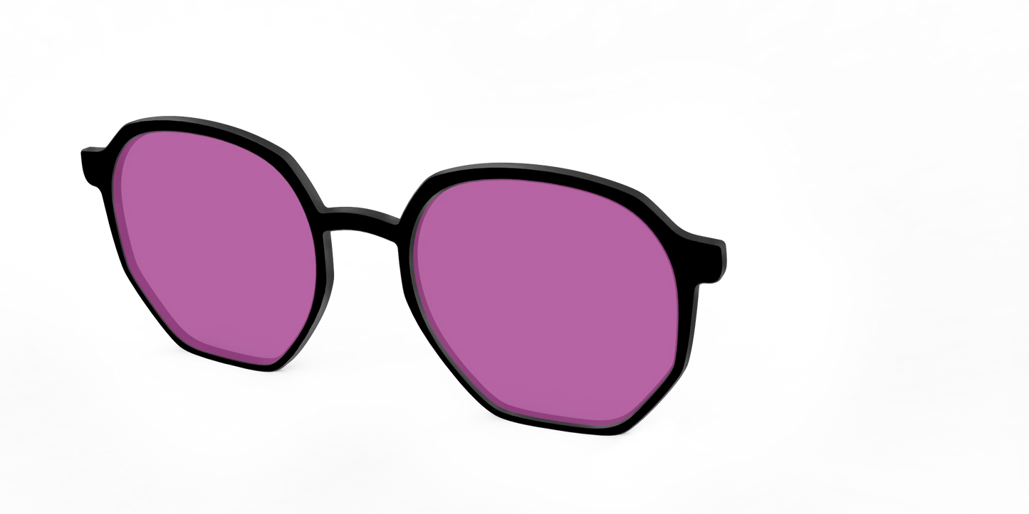 The Black with Violet Golf Lens