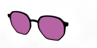 The Black with Violet Golf Lens