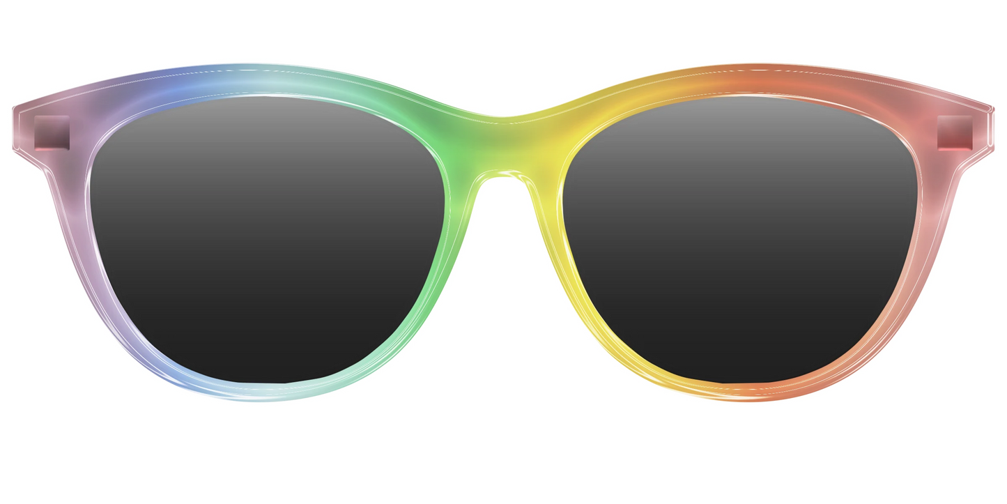 The Polarized Rainbow Gradient Sun Top