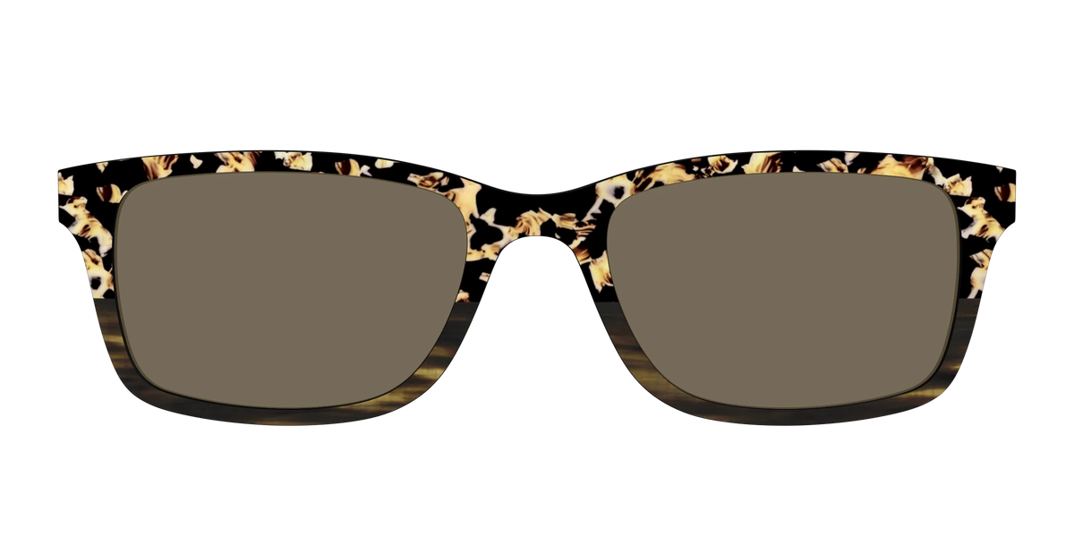The Polarized Caramel Tortoise Horn Split Sun Top