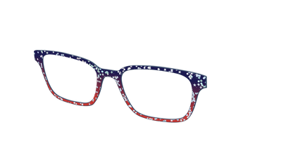The Navy to Scarlet Gradient with Star Glitter
