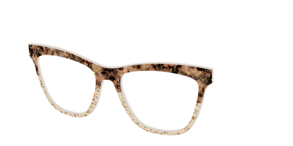 The Khaki Tortoise Crystal Split with Gold Flakes