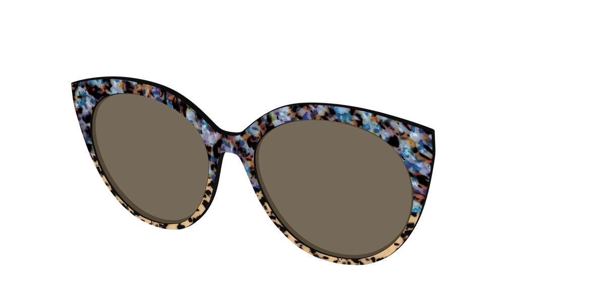 The Polarized Oasis Tortoise Split Sun Top