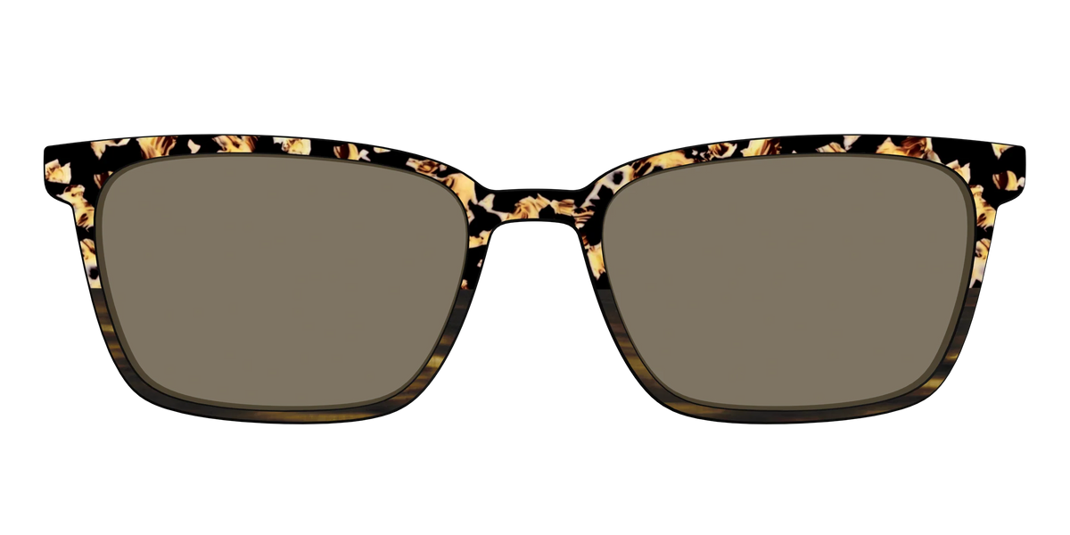 The Polarized Caramel Tortoise Horn Split Sun Top