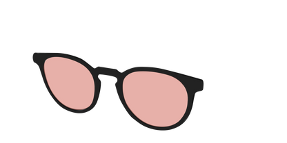 The Black With Coral Pink Lens