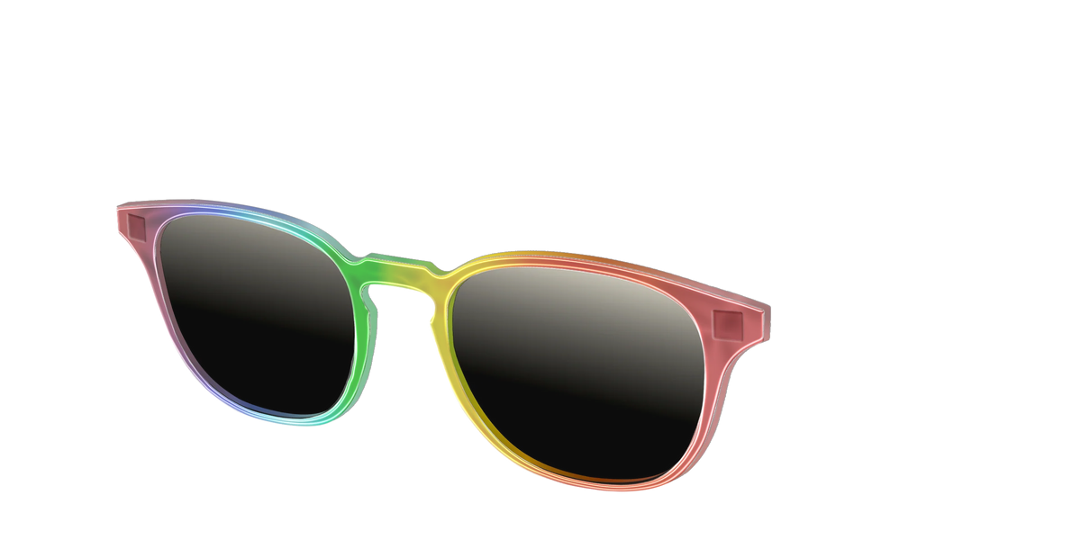 The Polarized Rainbow Gradient Sun Top