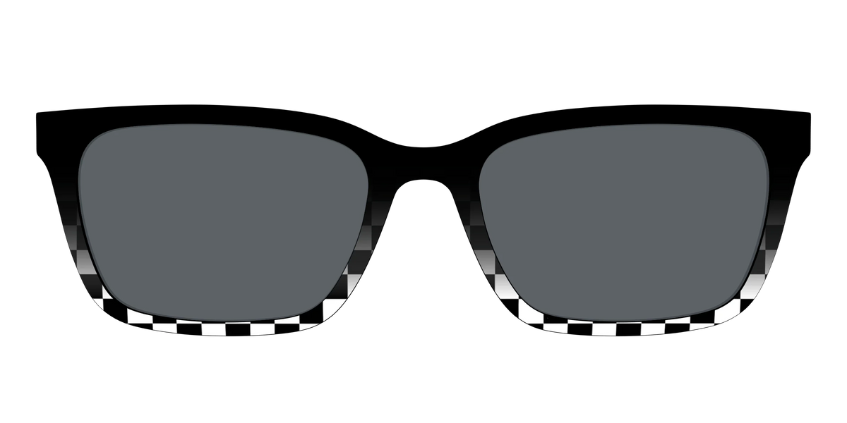 The Polarized Checkerboard Fade Sun Top