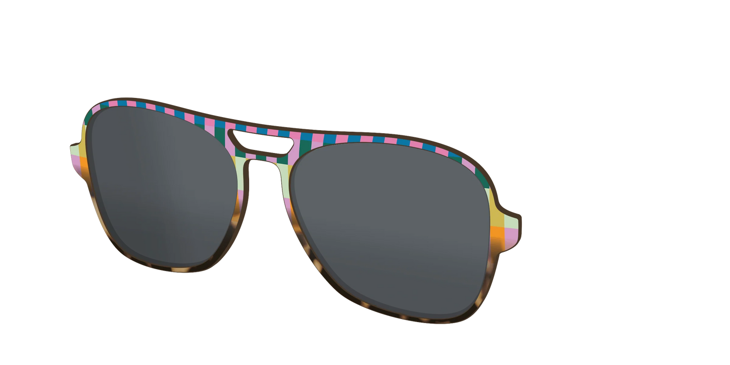 The Polarized Summer Stripes Tortoise Sun Top