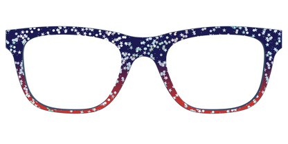 The Navy to Scarlet Gradient with Star Glitter