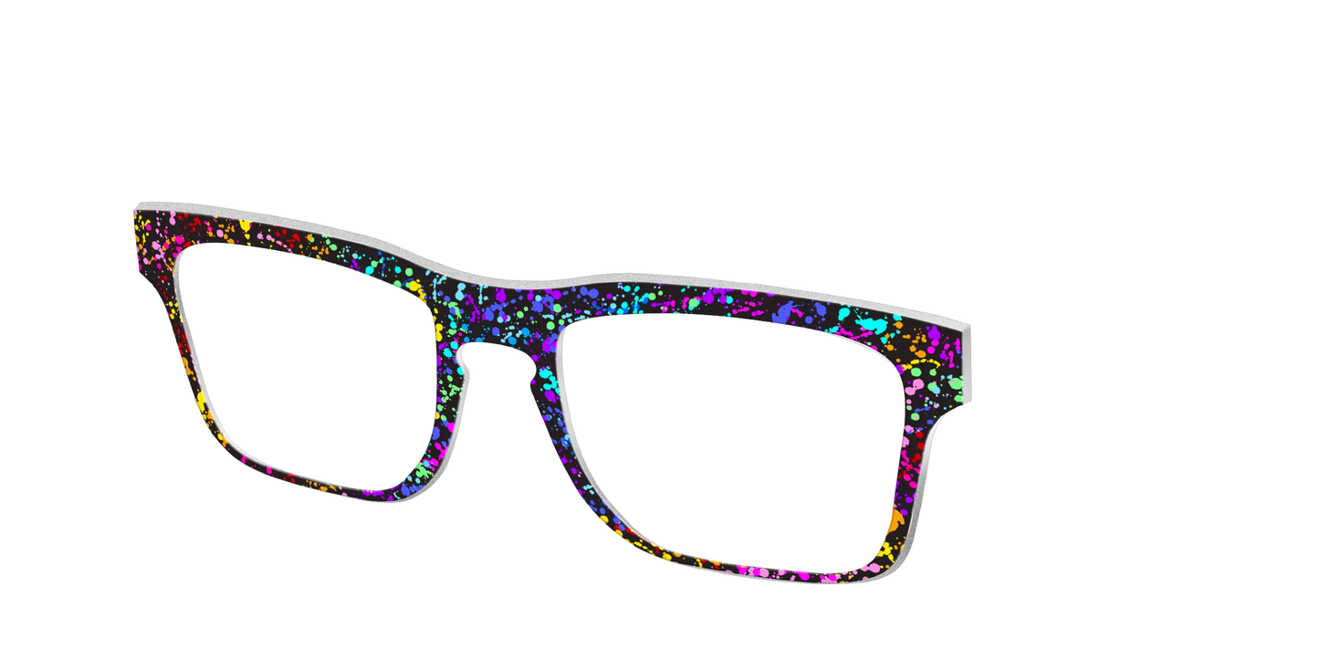 The Rainbow Splatter Black