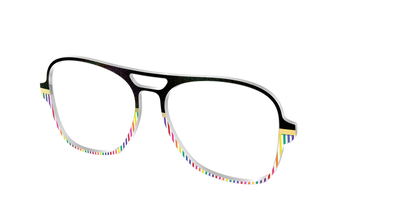 The Chic Pride Stripes Crystal with Gold Foil