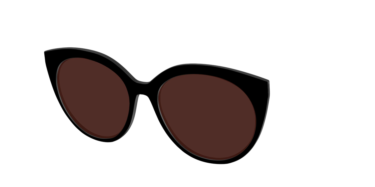 The Black with Brown Golf Lens