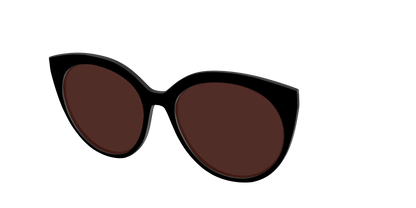The Black with Brown Golf Lens
