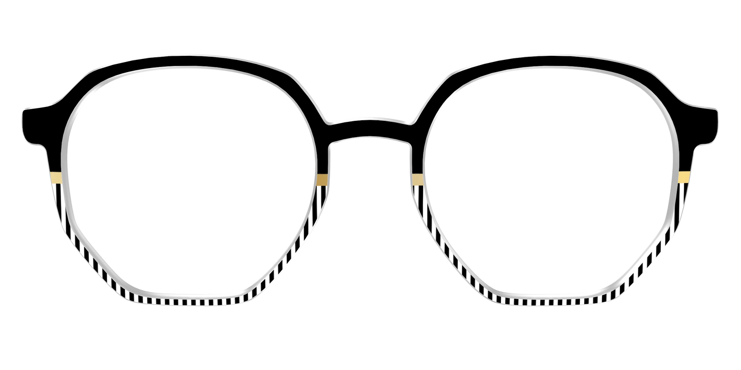 The Chic Stripes Crystal with Gold Foil