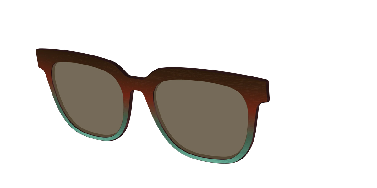 The Polarized Mahogany to Juniper Woodgrain Sun Top