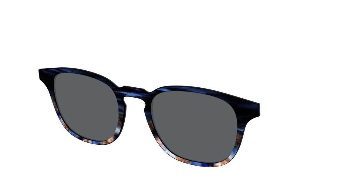 The Polarized Blue Horn Tortoise Sun Top