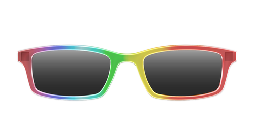The Polarized Rainbow Gradient Sun Top