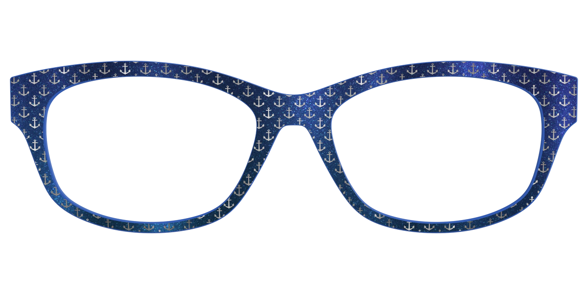 The Blue Shimmer with Silver Foil Anchors