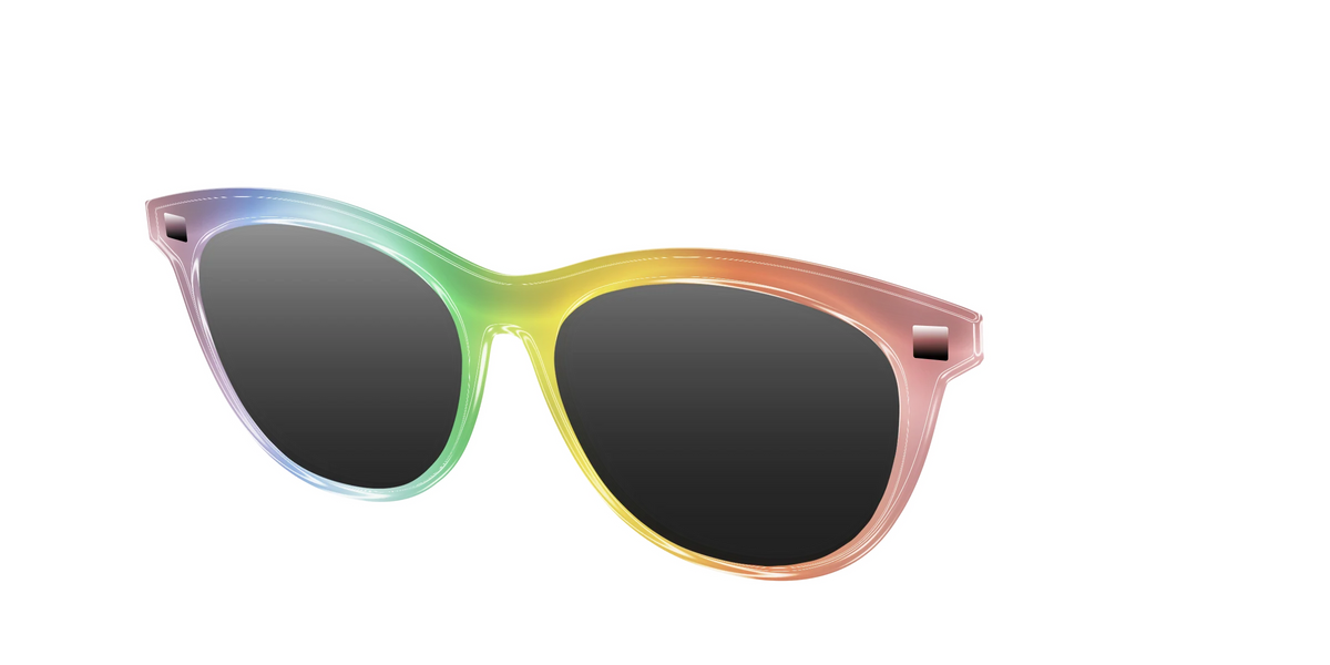 The Polarized Rainbow Gradient Sun Top