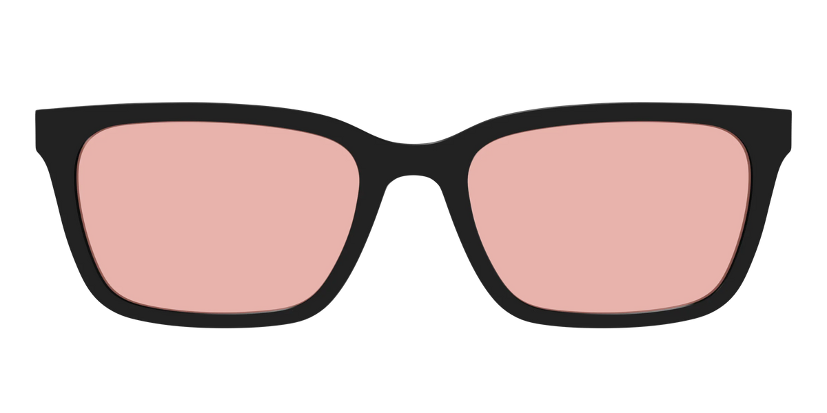 The Black With Coral Pink Lens