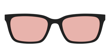 The Black With Coral Pink Lens