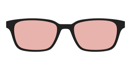The Black With Coral Pink Lens