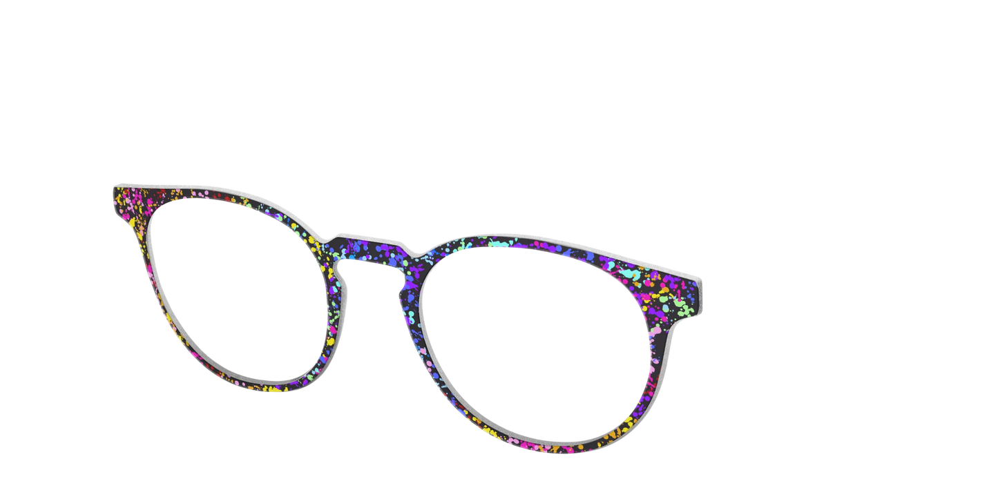 The Rainbow Splatter Black