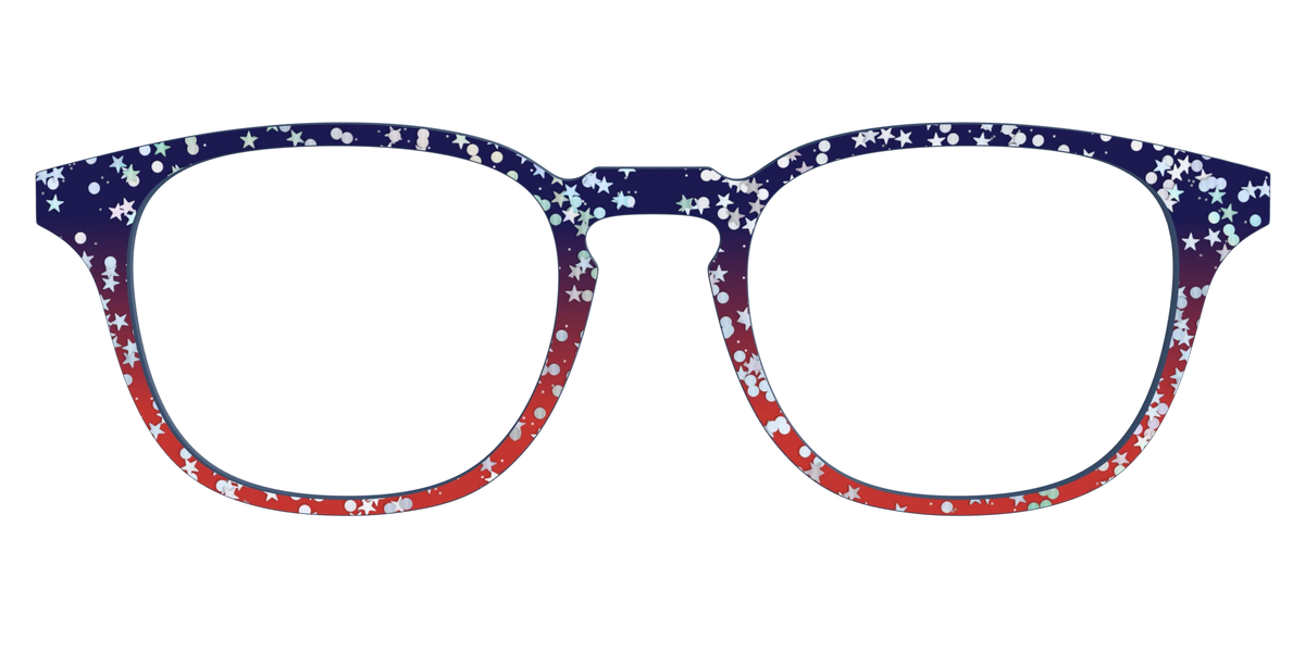 The Navy to Scarlet Gradient with Star Glitter